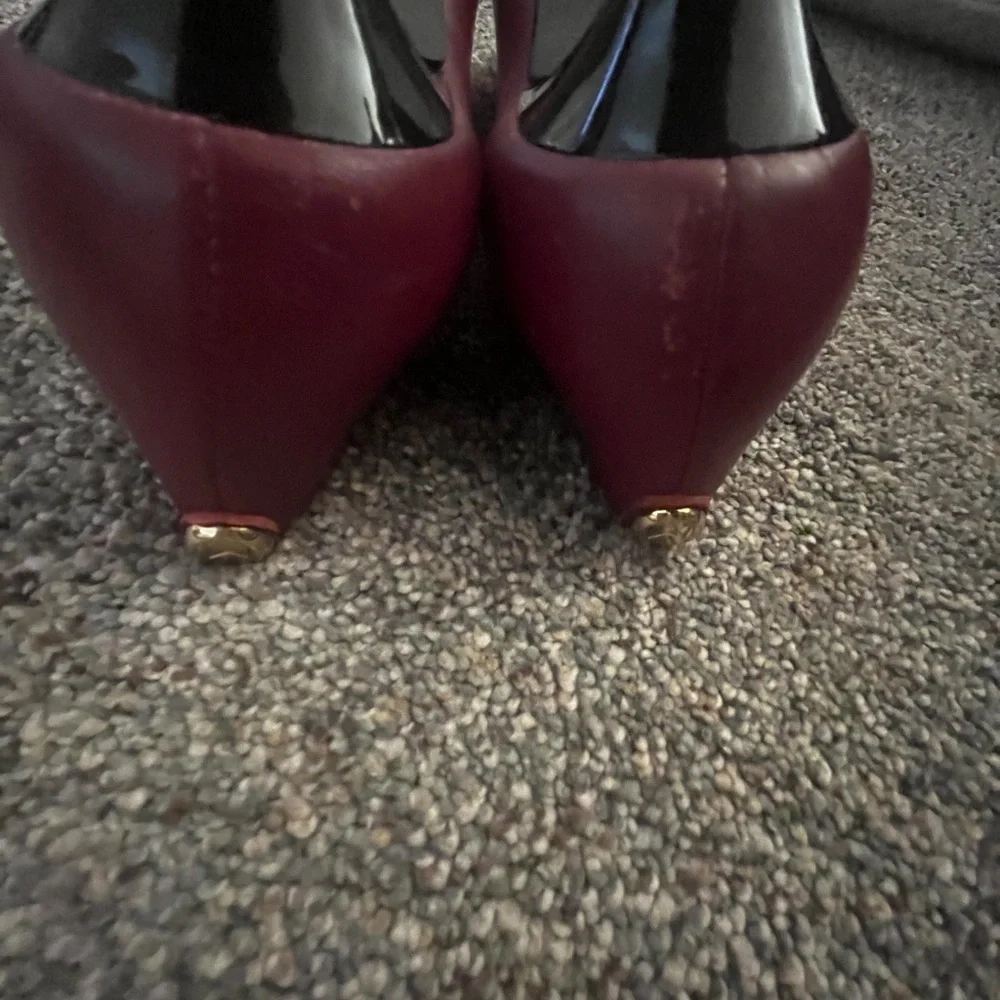 Monet Deep Red Women's Heels - Picture 6 of 7